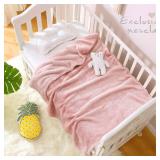 Exclusivo Mezcla Plush Fuzzy Fleece Throw Blanket, Super Soft, Fluffy and Warm Blankets for Couch, Bed, All Season Use (40x50 Inches, Dusty Pink) - Retail: $10