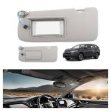 Zoewalk 83280-TLA-A01ZB Driver Light Grey Sunvisor Assembly with Mirror Light Compatible with Honda CR-V CRV 2017 2018 2019 2020 2021 2022 83280TLAA01ZB