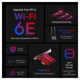 TP-Link WiFi 6E Intel AX210 AXE5400 PCIe WiFi Card for PC Archer TXE75E- Tri Band Wireless Adapter for Desktop PC w/Magnetic Base Dual Antenna, Bluetooth 5.3(USB Port), WPA3, MU-MIMO, OFDMA, 802.11ax 