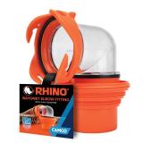 Camco RhinoFlex Clear RV Sewer Hose Elbow with 4-in-1 Adapter - Features a 360-Degree Fitting Rotation and Built-in Gasket for Odor-Tight Protection - Fits 4 Sizes of Dump Station Inlets (39736) - Ret
