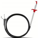 Flexible Grabber Claw Pick Up Reacher Tool With 4 Claws Bendable Hose Pickup Reaching Assist Tool for Litter Pick, Home Sink, Drains, Toilet, Hair Remover (63 inch) - Retail: $10