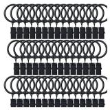 BOOMIBOO 44 Pack Curtain Rings with Clips, Drapery Clips with Rings, Hangers Drapes Rings, Drapery Rings 1 inch, Fits up to 5/8 inch Diameter Curtain Rod, for Hanging Drapes Bows Hat and So On - Retai