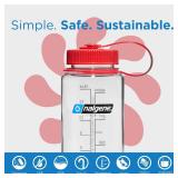 Nalgene Sustain Tritan BPA-Free Water Bottle Made with Material Derived from 50percent Plastic Waste (Using ISCC Certified Mass Balance), 16 OZ, Wide Mouth, Clear - Retail: $15