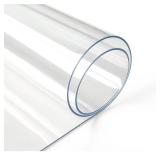Deep Dream 1.5mm Clear Desk Cover Protector, 14×24 Inch Clear Desk Cover, Rectangular Vinyl Desk Pad, PVC Plastic Table Cover for Office, Dresser, Night Stand, Computer and Writing Desk Tabletop - Re