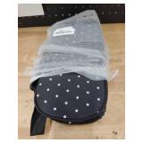 Miracle Baby Stroller Organizer Bag for Mom,Universal Stroller Storage Caddy Diaper Bag- Compatible with Most Stroller - Multifunctional Larg(Black White Star) - Retail: $21