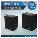 K KNODEL 2 Gallon Black Leak-Proof Waterproof Car Trash Can with Lid - Retail: $8