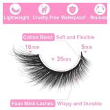 Fox Eyelashes False Lashes Dramatic Faux Mink Lashes Wispy 18mm Long Angel Wing Eyelash Lift Fake Eye Lashes Pack 7 Pairs - Retail: $9