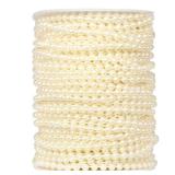[118Feet] Pearl Beads Garland, 5MM 39Yards Faux Pearl Beads String Roll Bulk for DIY Craft Wedding Party Christmas Tree Decoration - Retail: $19