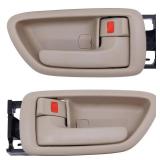Lcyolada 2Pcs Interior Door Handles Driver and Passenger Side for 2001-07 Toyota Sequoia, 2000-2004 Avalon, 2004-2006 Tundra - Crew Cab ONLY - Four Full-Sized Doors - Beige - Retail: $14