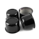 Rheedal 4Pcs 3.25inch Trailer Wheel Center Caps Push Through 3.25\ Bore 2.32\in Tall Hub Cap for Truck SUV RV Wheel Rim, High Gloss Black Wheel Cover - Retail: $32in