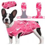 PetWarm Dog Surgical Suit, Anti-Licking Pet Surgical Recovery Onesies Suit Surgery Suit for Dogs, Professional Pet Recovery Shirt Dog Abdominal Wounds Bandages, Camouflage Pattern, Pink, 2XL - Retail: