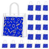 Marspark  Blue and Golden Ring Favor Bags with Handle Reusable Clear PVC Gift Bag Goodies Treats Totes for Video Game Birthday Party Supplies, 5.9 x 6.3 x 2.8 Inch - Retail: $19
