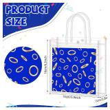 Marspark  Blue and Golden Ring Favor Bags with Handle Reusable Clear PVC Gift Bag Goodies Treats Totes for Video Game Birthday Party Supplies, 5.9 x 6.3 x 2.8 Inch - Retail: $19