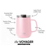Simple Modern Travel Coffee Mug with Lid and Handle | Reusable Insulated Stainless Steel Coffee Tumbler Tea Cup | Gifts for Women Men Him Her | Voyager Collection | 12oz | Blush - Retail: $19