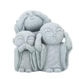 SEEK RARE Mini Monk Buddha Statue Green Sandstone Statues Zen Monk Praying Statue Sculptures for Wealth Good Luck Feng Shui Decor Home Fish Tank Aquarium Garden (Style 3) - Retail: $10