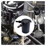 ZHSYMX Universal 150ml Oil Catch Can Baffled 2 Port Oil Catch Tank Kit Universal Oil Separator Reservoir Tank with Drain Valve - Retail: $17