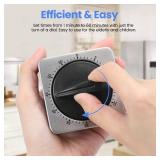 Kitchen Timers for Cooking, Chef Cooking Timer Clock with Loud Alarm,100percent Mechanical Desk Timer - No Batteries Required - Magnetic Backing, Exquisite Stainless Steel Body - Countdown Reminder Ma