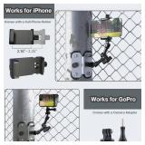 Magnetic Fence Mount for Mevo Start, GoPro, iPhone and Action Cameras - Two 1/4\ Mount Points, Camera Magnet Holder for Game Changer at Baseball Field - Retail: $36in