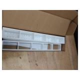 9.5 Large Acrylic Straw Holder for Cabinet Door - Reusable Tumbler Straw Organizer Storage, Small Kitchen Accessories Container, Ultra Sticky Cupboard Door Mounted (White) - Retail: $13