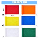 Colarr 12 Pcs Solid Golf Flag Target Flag with Tube Inserted Waterproof Putting Green Flags 420D Nylon Mini Pin Flags 8\ l x 6\in H for Yard Garden Backyard Outdoor Halloween Christmas Gift Kids - Ret