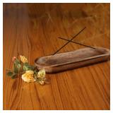 raajsee Wooden Brown Incense Holder -Incense Burner Holder Ash Catcher - Incense Stick Holder - Meditation and Yoga - Great Gift for Any Occasion Size 11x4 inch - Retail: $9