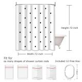 Emvency Shower Curtain Small Abstract Polka Dot Pattern with Trendy Cute Black and White Monochrome Bubble Child Waterproof Polyester Fabric 72 x 72 inches Set with Hooks - Retail: $18