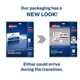Avery Printable Business Cards with Sure Feed Technology, 2\ x 3.5\in, White, 100 Blank Business Cards, Inkjet Printer Paper (28371) - Retail: $5in