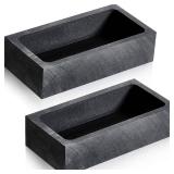 2 Pieces Graphite Ingot Mould Crucible Mould for Casting Gold Silver Metal Aluminum Copper Brass Melting Refining(4 x 2 x 1 Inch) - Retail: $17