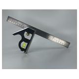 Swanson Tool Co TC132 12-Inch Combo Square with Cast Zinc Body, Stainless Steel Ruler and Brass Bolt - Retail: $14