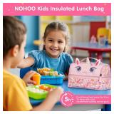 NOHOO Kids Insulated Lunch Bag Small Cute Reusable Pink Unicorn Food Box Bag for Girls Toddler Preppy School Kindergarten Daycare Use - Retail: $21
