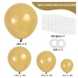 RUBFAC 129pcs Light Brown Balloons Different Sizes 18 12 10 5 Inch Latex Tan Balloon Kit for Birthday Party Baby Shower Wedding Anniversary Decoration - Retail: $8