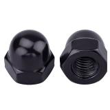 1/2\-13 Hex Head Acorn Cap Nuts, 304 Stainless Steel 18-8 Hexagon Head Acorn Dome Cap Nuts, Black Oxide Finish, Hex Drive, 10 PCS - Retail: $13in