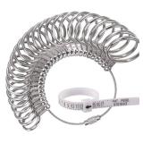 Jewelry Sizers Stainless Iron Ring Size 0-13 Finger Ring Sizing Measuring Tool Ring Sizer Gauge Set Circle Models with Reusable Ring Sizer Belt - Retail: $5