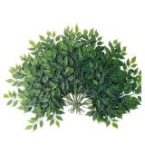 mizii 24pcs Artificial Greenery Stems Silk Green Leaves Fake 23in Ficus Garland Spray Plants Faux Greenery Decoration for Centerpieces Wedding Arch Flower Bouquet Table Home Decor (24) - Retail: $30