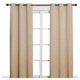 NICETOWN Thermal Insulated Eyelet Top Room Darkening Panels/Curtains/Drapes for Bedroom (2 Panels, W42 x L84 inches, Biscotti Beige) - Retail: $25