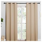 NICETOWN Thermal Insulated Eyelet Top Room Darkening Panels/Curtains/Drapes for Bedroom (2 Panels, W42 x L84 inches, Biscotti Beige) - Retail: $25