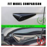 Zyqlxk Turn Signal Side Camera Protection Cover HW4.0 Compatible with Tesla Model 3/Y 2024 2025, ABS Side Camera Decoration Cover Accessories (Pink)
