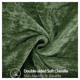 decorUhome Christmas Chenille Soft Throw Pillow Covers 20x20 Set of 2, Farmhouse Velvet Neutral Decorative Euro Fall Pillow Covers with Stitched Edge for Couch Sofa Bed Home Decor, Forest Elf - Retail