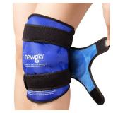 NEWGO Ice Pack for Knee Injuries Reusable, Knee Ice Pack Wrap Around Entire Knees for Replacement Surgery Recovery, Gel Cold Pack Wrap for Meniscus Tear, ACL, Swelling Pain Relief - Blue - Retail: $20