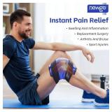 NEWGO Ice Pack for Knee Injuries Reusable, Knee Ice Pack Wrap Around Entire Knees for Replacement Surgery Recovery, Gel Cold Pack Wrap for Meniscus Tear, ACL, Swelling Pain Relief - Blue - Retail: $20