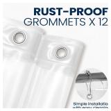 downluxe Clear Shower Curtain Liner, PEVA Lightweight Plastic Shower Liner with 3 Magnets, 72\ x 72\in Waterproof Bathroom Curtain - Retail: $6in