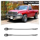 YOLLKY Rear Tailgate Support Cable Lift Gate Pickup Tailgate Lift Support Straps - Compatible for Dodge Ram 1500/2500 / 3500 1994-2002 - Replace Part 55345124AB, 55345125AB - Set of 2 - Retail: $12