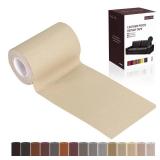 Leather Repair Patch Tape, Light Beige 3 x 61 Inches Self Adhesive Leather Repair Kit for Furniture, Car Seat,Vinyl Leather Repair Kit for Office Chairs, Couch, Sofa, Luggage - Retail: $9
