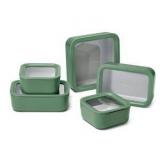 Caraway 13pc Glass Food Storage Container Set - Easy to Store, Non Toxic Lunch Box - with Glass Lids - Includes Storage Organizer - Sage