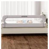 Folding Bed Rail for Toddlers,Baby Bed Rail Guard with Reinforced Anchor Safety System,Fit Bunk,Full Size,Queen,King,Twin(Grey,71\"x23.6\")