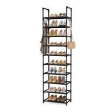 10 Tiers Shoe Rack 25 Pairs Large Capacity Tall Shoe Organizer