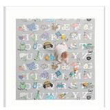 Regalo 77\"x71\" Extra Large Alphabet Play Mat for Babies and Toddlers, Alphabet Animal and Object Learning Mat, Non-Toxic Waterproof Foam Design, Reversible, Foldable for Easy Storage, Wipe Clean, Gr