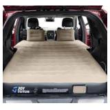 JOYTUTUS SUV Air Mattress Camping Bed,3.0 Thickened Flocking Car Camping Inflatable Mattress,Anti-Leakage,with 2 Pillows & Electric Pump Universal Car Bed for SUV Trunk and Rear Seat