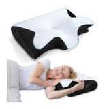 HOMCA Memory Foam Cervical Pillow, 2 in 1 Ergonomic Contour Orthopedic Pillow for Neck Pain,