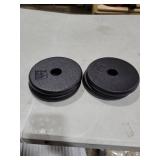 Yes4All Standard 1\" Cast Iron Weight Plate - Ideal for Strength Training - Multiple Weight: 5LB to 25LB (Single & Set of 4)